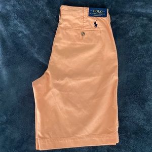 Men’s Polo Ralph Lauren Relaxed Fit Orange Chino Shorts Size: 30